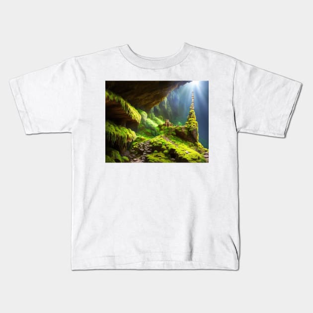 The Lost Shrine of Light Kids T-Shirt by David Kincaid Art